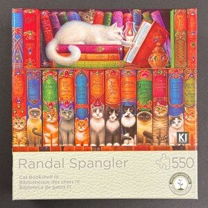 Colorful Cat Bookshelf Puzzle 550 pieces
